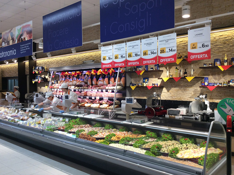 Allestimento reparto macelleria supermercati