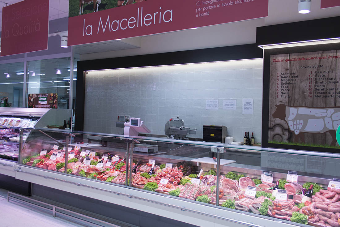 Allestimento reparto macelleria supermercati