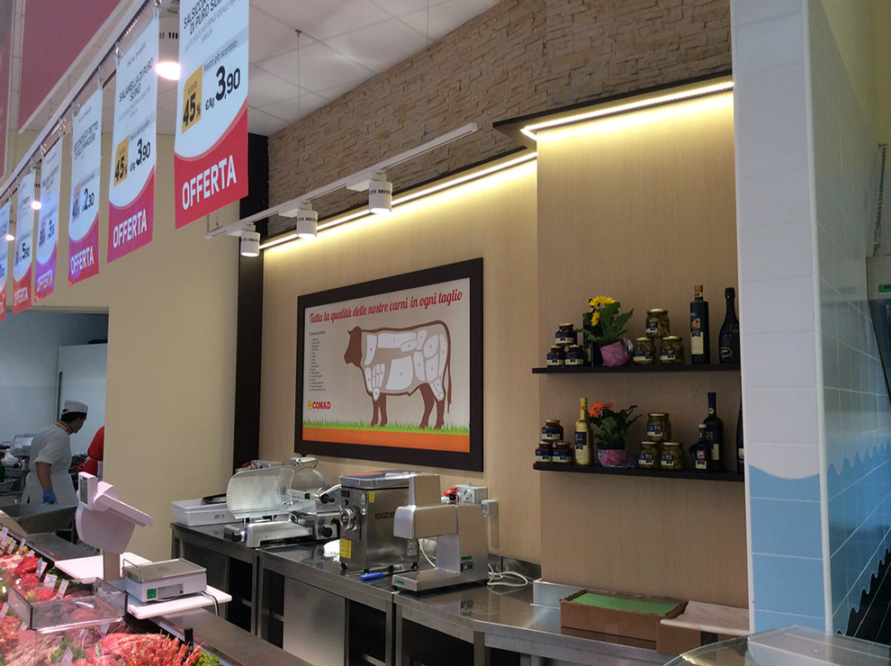 Allestimento reparto macelleria supermercati