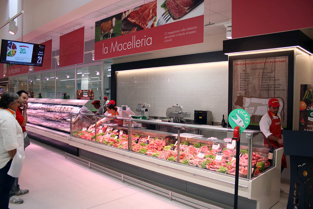 Allestimento reparto macelleria supermercati